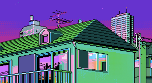 paysage urbain pixel