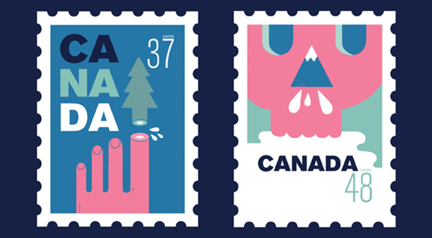 timbres illustrés Canada