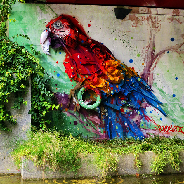 @b0rdalo_ii - Street art et déchets dans les rues de Lisbonne
