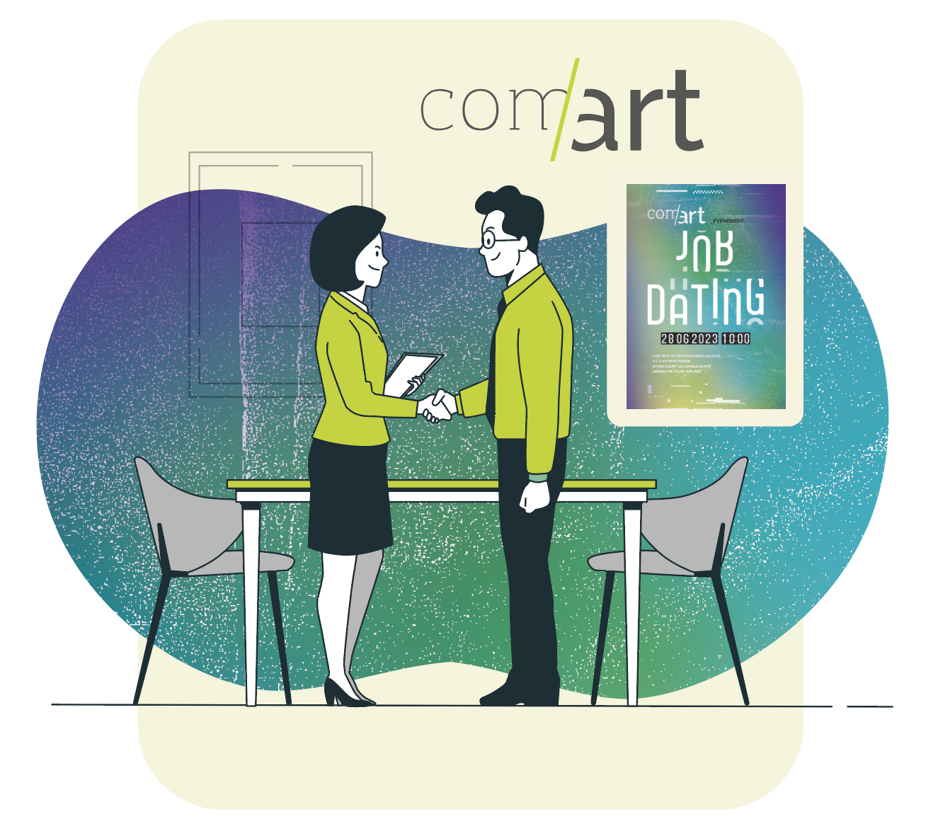 evenement Job dating recrutement Alternance - ecole comart Design Paris