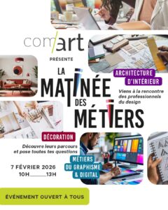 Rencontre professionnel : matinée des métiers, architecture, graphisme, digital, décoration